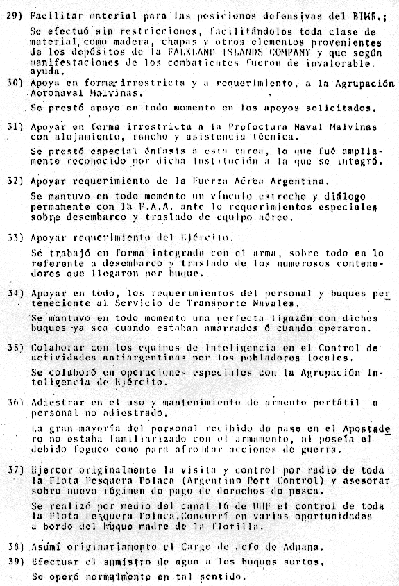 Lista de los trabajos hechos por el Apostadero durante la guerra de 1982  - Página 4
