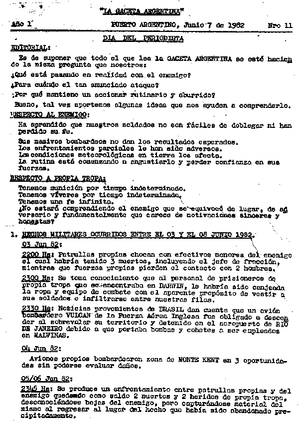 La Gaceta Argentina - N&uacute;mero 11 - P&aacute;gina 1