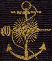 Escudo de la Armada Argentina empleado en los uniformes de los conscriptos en 1982