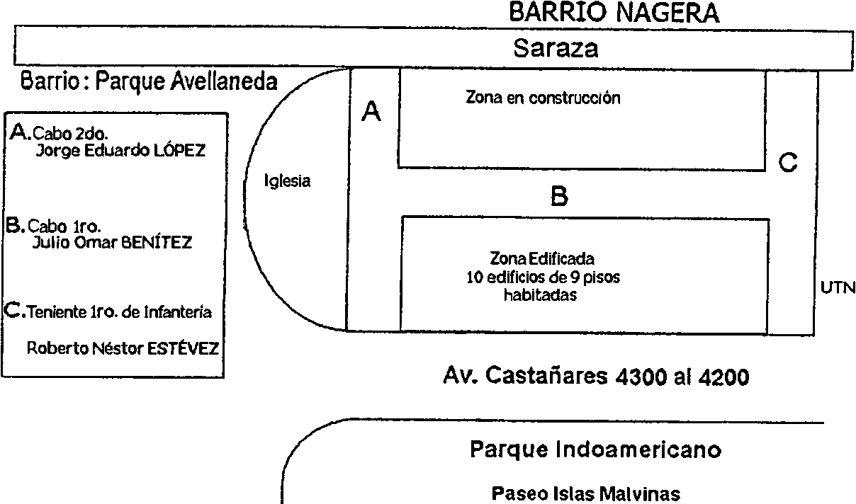 Anexo ley 5.107 - Calles que recuerdan a Jorge E. L&oacute;pez, Julio O. Ben&iacute;tez y Roberto N. Est&eacute;vez