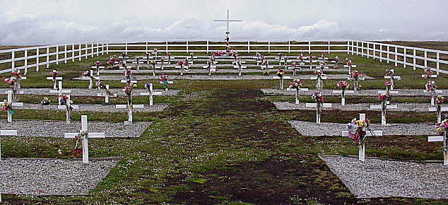 Foto de las tumbas del cementerio de Darwin - Fuente: Jorge Bertolino