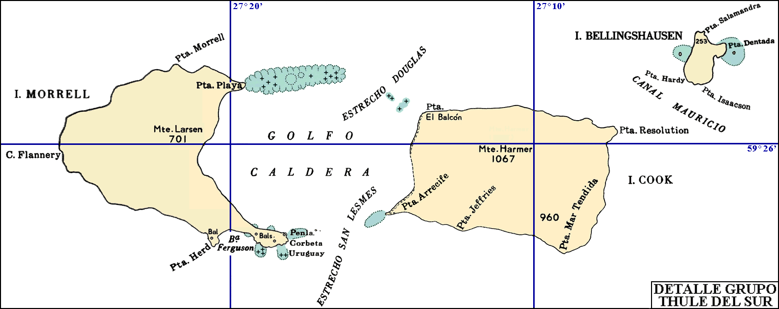 Secc. geográfica Mapas de las Islas Malvinas, del Sur y