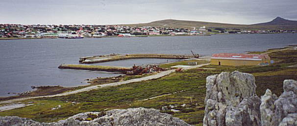 Foto de Puerto Argentino desde la pen&iacute;nsula Camber (Islas Malvinas) - Fuente: Lyubomir Ivanov