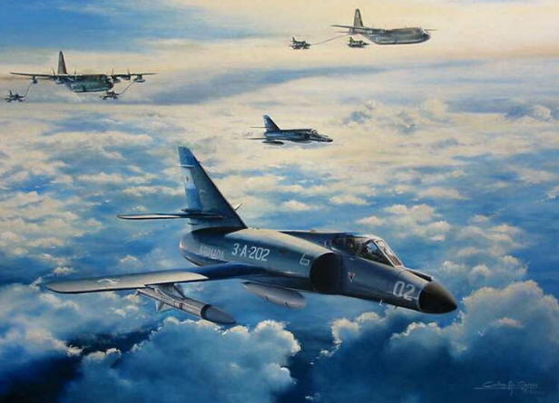 Cuadro "Tras el HMS Invencible" / &Oacute;leo, de 100 x 70cm / Carlos A. Garc&iacute;a - Argentina - Fuente: Carlos A. Garc&iacute;a