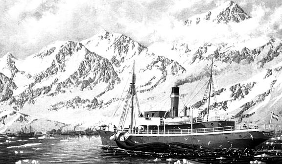 El ballenero Fortuna de la C&iacute;a. Argentina de Pesca arribando a Grytviken (Isla San Pedro - Georgias del Sur) - Fuente: Ian B. Hart