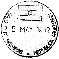 Sello de la oficina postal Malvinas (C.P. 9409) - Fuente: Daniel G. Gionco